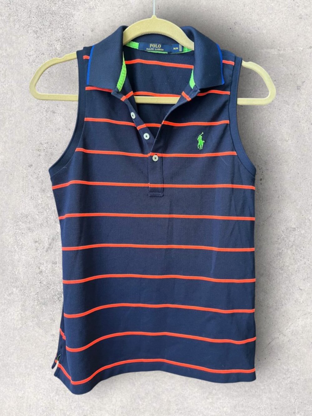Ralph Lauren Striped Sleeveless Polo Shirt